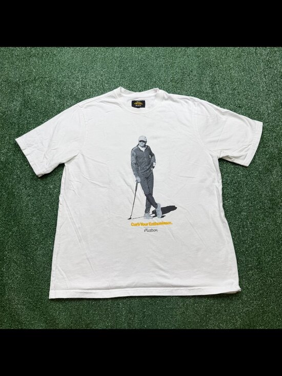 Malbon Other - Malbon Golf x Curb Your Enthusiasm T Shirt Mens Size S White Short Sleeve Tee
